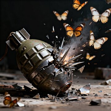 granade in butterflies