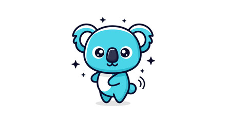 Fototapeta premium Cartoon koala bear mascot illustration