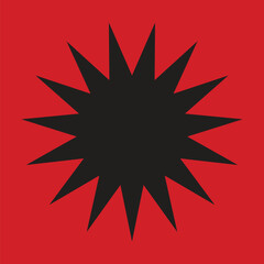 Retro black star design element vector