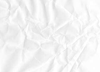 Obraz premium High-resolution white paper texture with natural wrinkles and soft creases. Clean yet organic surface suitable for mockups, posters, typography, packaging, and minimalist design backgrounds.