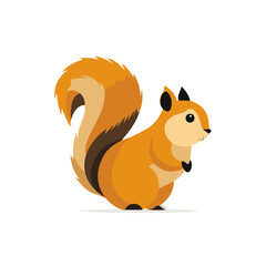 2D flat vector illustration of Squirrel, designed in a clean icon style and isolated on a white background.