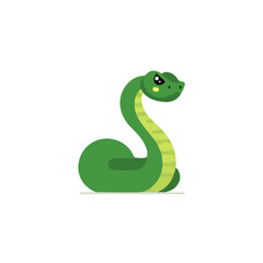 Naklejka premium 2D flat vector illustration of Viper, designed in a clean icon style and isolated on a white background.