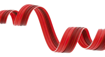 Red Abstract Ribbon Swirl