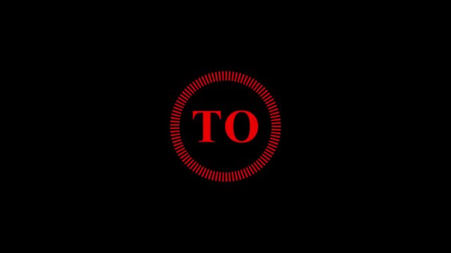 Random dial design illustration .Circle countdown timer one minute animation from 3 to 0 second animation. Modern flat design with animation. neon circle and number looping animated