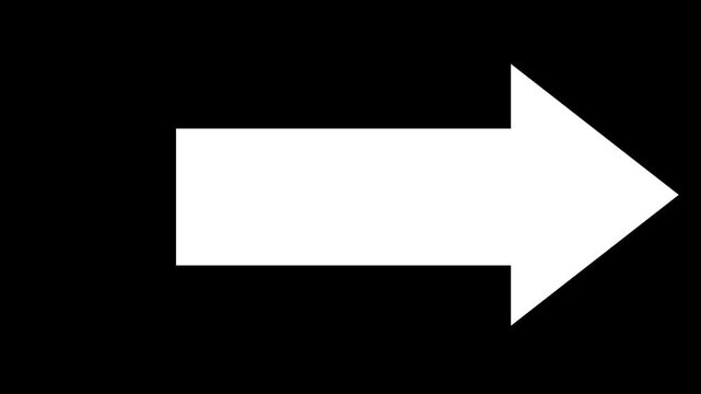 Arrow pointing icon animation. Arrow animation, bright arrow animation. simple arrow icon animation. road arrow sing