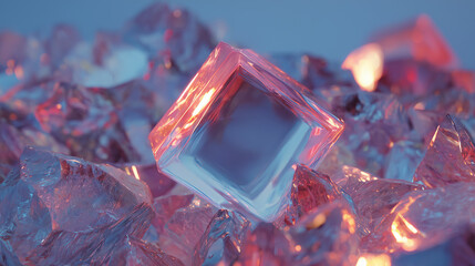 translucent gummy jelly shapes, smooth agar agar texture, soft pastel color palette 