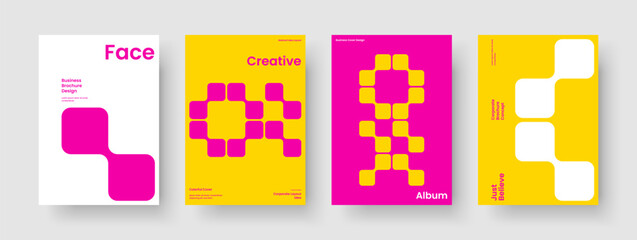 Fototapeta na wymiar Isolated Business Presentation Layout. Modern Flyer Design. Geometric Report Template. Brochure. Banner. Book Cover. Background. Poster. Newsletter. Handbill. Advertising. Brand Identity. Notebook