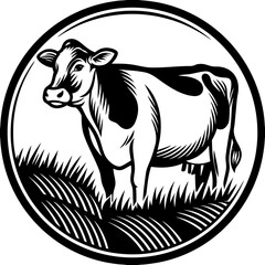 Fototapeta premium Farm Animal Logo Vector – Cattle Farm Logo Design