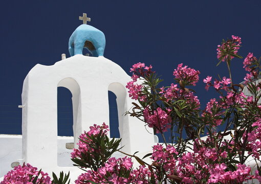 Detail of a church in Chora on Antiparos,Cyclades,Greece,Europe
