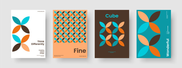 Obraz na płótnie Canvas Isolated Book Cover Layout. Abstract Business Presentation Design. Modern Banner Template. Poster. Background. Brochure. Flyer. Report. Newsletter. Leaflet. Handbill. Catalog. Pamphlet. Advertising