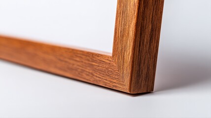 Naklejka premium Wooden Frame Corner Detail: High-Quality Close-Up for Art, Photography, and Presentation Mockups, with Natural Wood Grain Texture