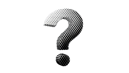 Question Mark with Halftone Dot Pattern