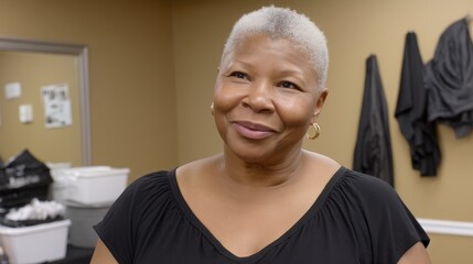 Authentic scene of emotional support during a therapy session, client smiling faintly after a heavy topic is discussed, warm ambient lighting, cozy therapy room with soft tones, visible props like