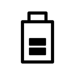 残量低下を示すバッテリーのアイコン