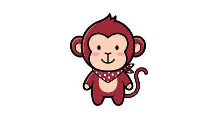 Cartoon monkey character illustration
