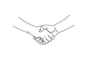 Fototapeta premium Two hands shaking in a firm handshake gesture