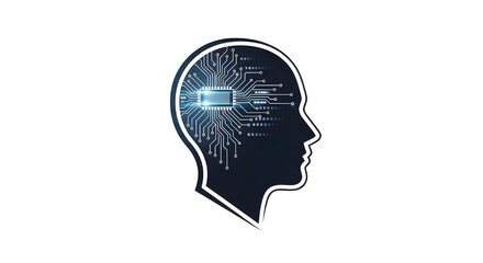 Artificial intelligence human brain circuitry concept