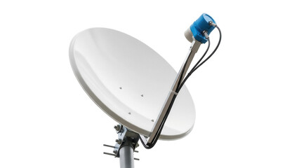 Satellite dish antenna isolated PNG, communication technology for television and internet signal reception on transparent background © Nina
