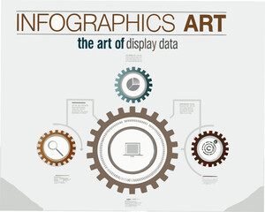Obraz premium Infographics art a visual representation of data and interconnected concepts