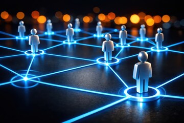 Digital Networked People: A symbolic representation of interconnected individuals within a digital network, showcasing the power of collaboration and communication in the digital age.