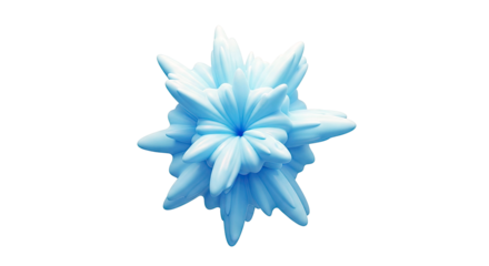 Abstract blue 3D rendering of a fractal shape