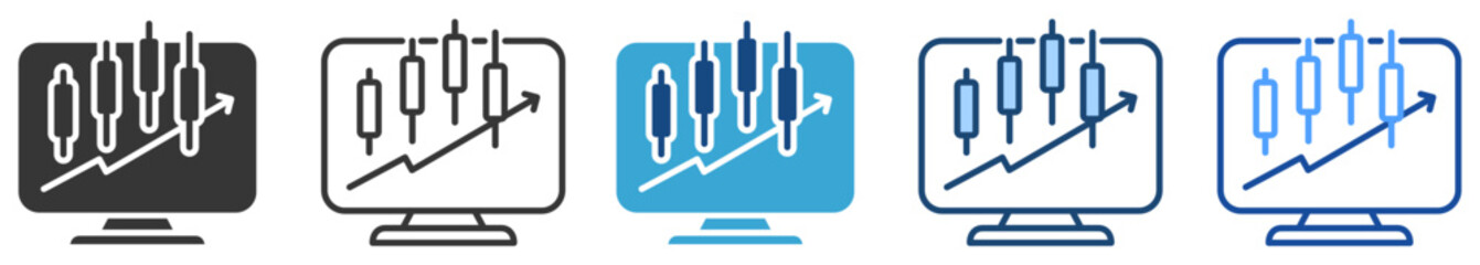 Stock icon set multi style icon set collection vector illustration