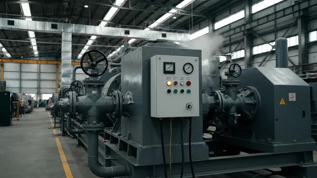 Industrial Machinery in Factory Setting - A Detailed View.