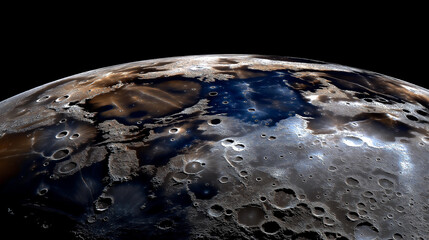 A mapping project focuses on the cratered surface of the Moon, utilizing high-resolution imagery to annotate various features, helping researchers better understand its geological processes and age