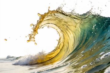 Oil Splash on Wooden Surface, Artistic Food Ingredient Shot.