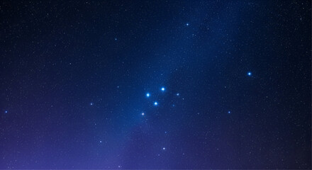 Naklejka premium Night Sky Universe Background with Stars Nebula and Spiral Galaxy