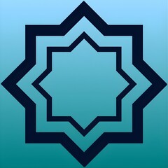 Islamic Rub el Hizb Octagonal Star Vector Icon
