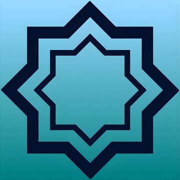 Islamic Rub el Hizb Octagonal Star Vector Icon