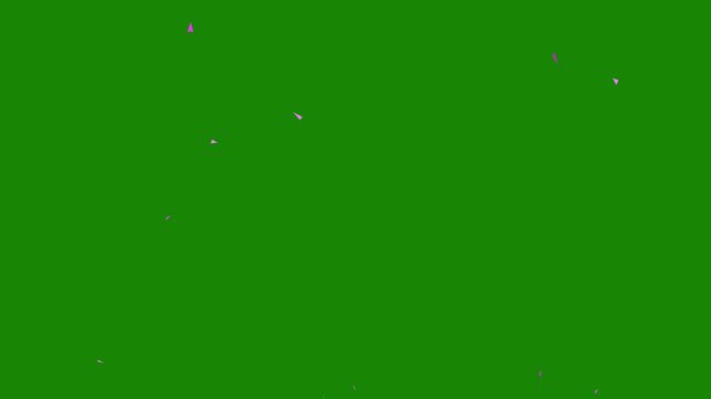 4k multicolor Confetti party popper Explosion, corporate celebration fc, fireworks confetti explodes, confetti burst effect from the inside glitter background with gold slowly falling on green screen