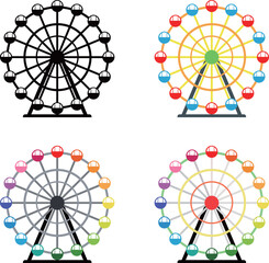 観覧車　アイコン　セット