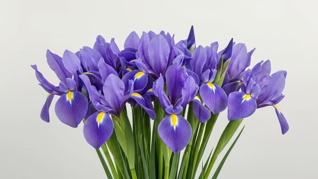Vibrant purple iris bouquet