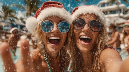 Christmas celebration at the beach