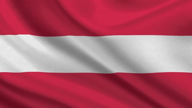 Austria flag waving looping footage Full 4K (3840 x 2160) Realistic Austria Flag Looping background. Looping Closeup Full 4K (3840 x 2160) footage. Austria country flags. October 26