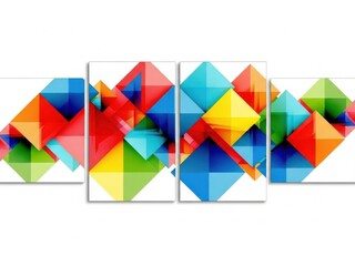 Vibrant geometric prism panels