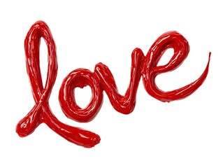 Naklejka premium Vibrant red love
