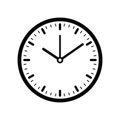 Black and white clock face illustration