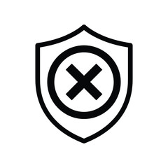 Shield icon with cross sign