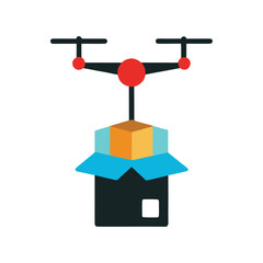 Drone Dropping Parcel Safely At Residential Location