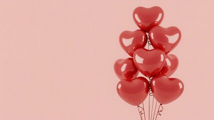 red heart balloons