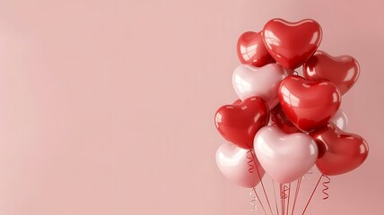 pink balloons in the shape of heart