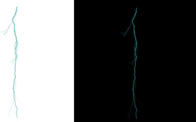 Fototapeta premium Teal crack or fracture isolated on transparent background with dark version