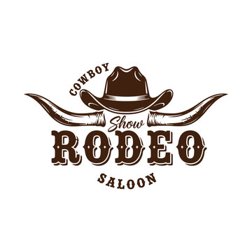 Cowboy show rodeo saloon logo design