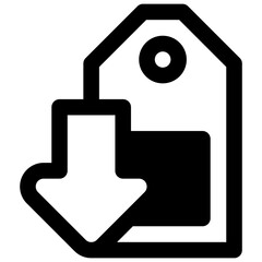 Obraz premium Deflation. Outlined stroke vector icon with black-filled details.