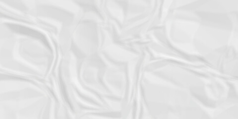 Obraz premium Crumple crushed white paper obsolete rumple craft design. wrinkle ripped creased crumple aged closeup recycled document grunge paper background.