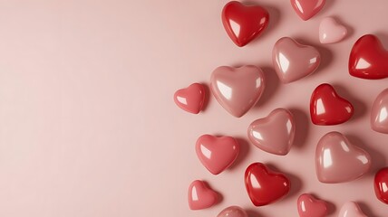 red hearts background