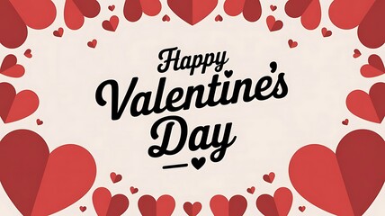 valentines day card with hearts